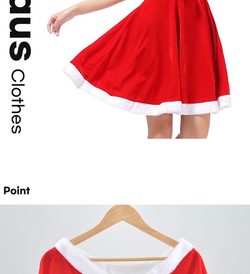 여자산타복세트(원피스B타입)/산타복/산타변장세트/산타복세트/산타/산타변장/산타변장용품/산타용장갑/산