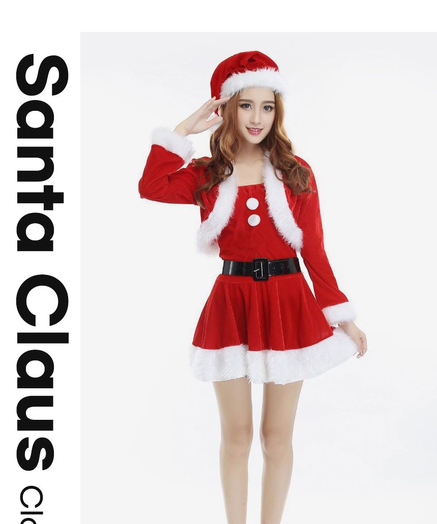 여자산타복세트(원피스C타입)/산타복/산타변장세트/산타복세트/산타/산타변장/산타변장용품/산타용장갑/산