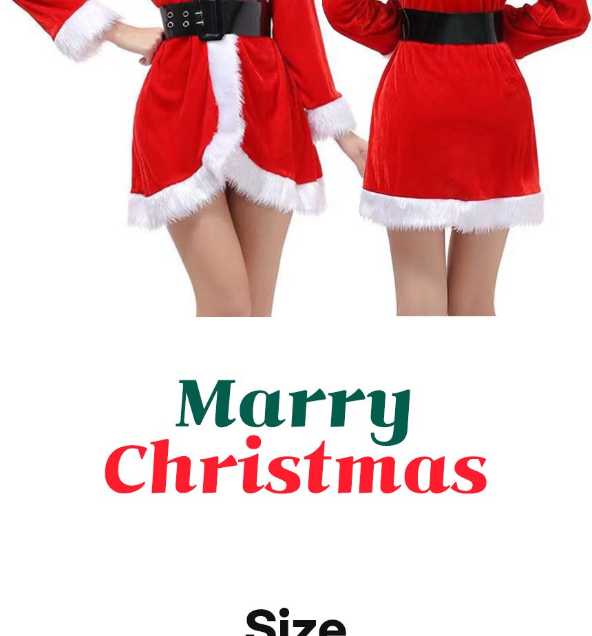 여자산타복세트(상의모자벨트3종)/산타복/산타변장세트/산타복세트/산타/산타변장/산타변장용품/산타용장갑