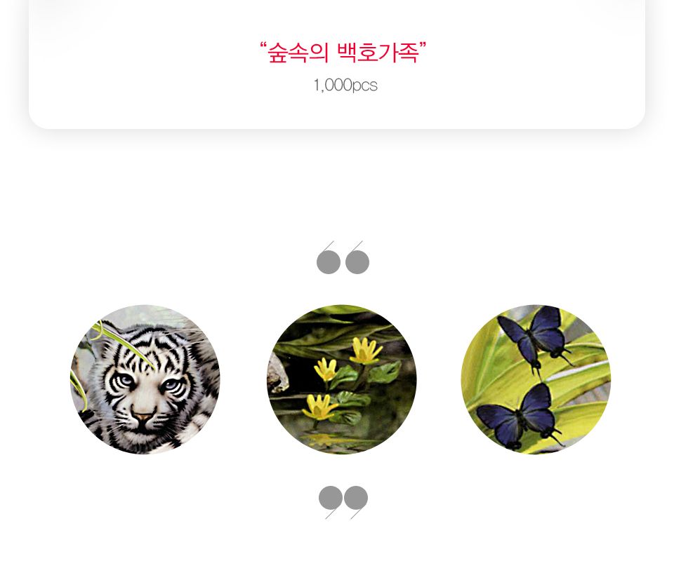 1000피스 숲속의 백호가족 직소퍼즐 PL1280/1000피스퍼즐/직소퍼즐/액자퍼즐/1000퍼즐/직소퍼즐액자/1000PC