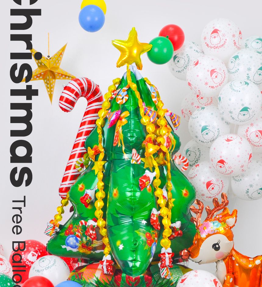 스탠드은박풍선(크리스마스트리)B타입/트리풍선/트리은박풍선/크리스마스트리/크리스마스트리풍선/크리스마