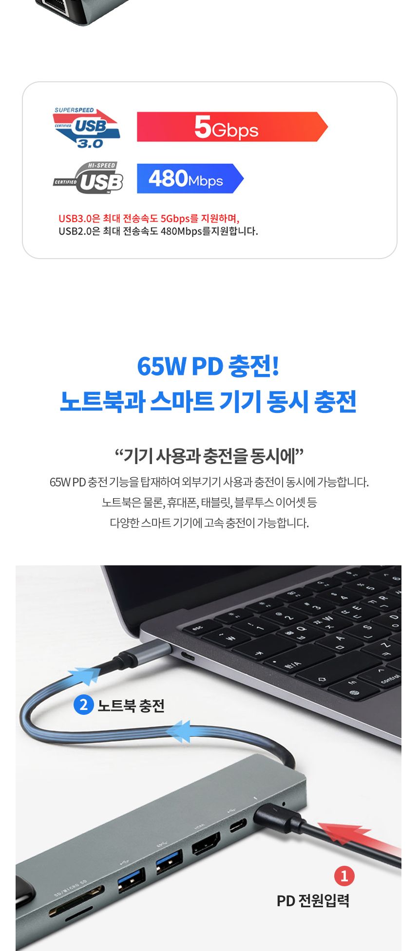 스마텍 C to 8포트 멀티허브 ST-AH800/허브/네트워크/인터넷허브/랜허브/랜케이블/랜선허브/스위칭허브/기