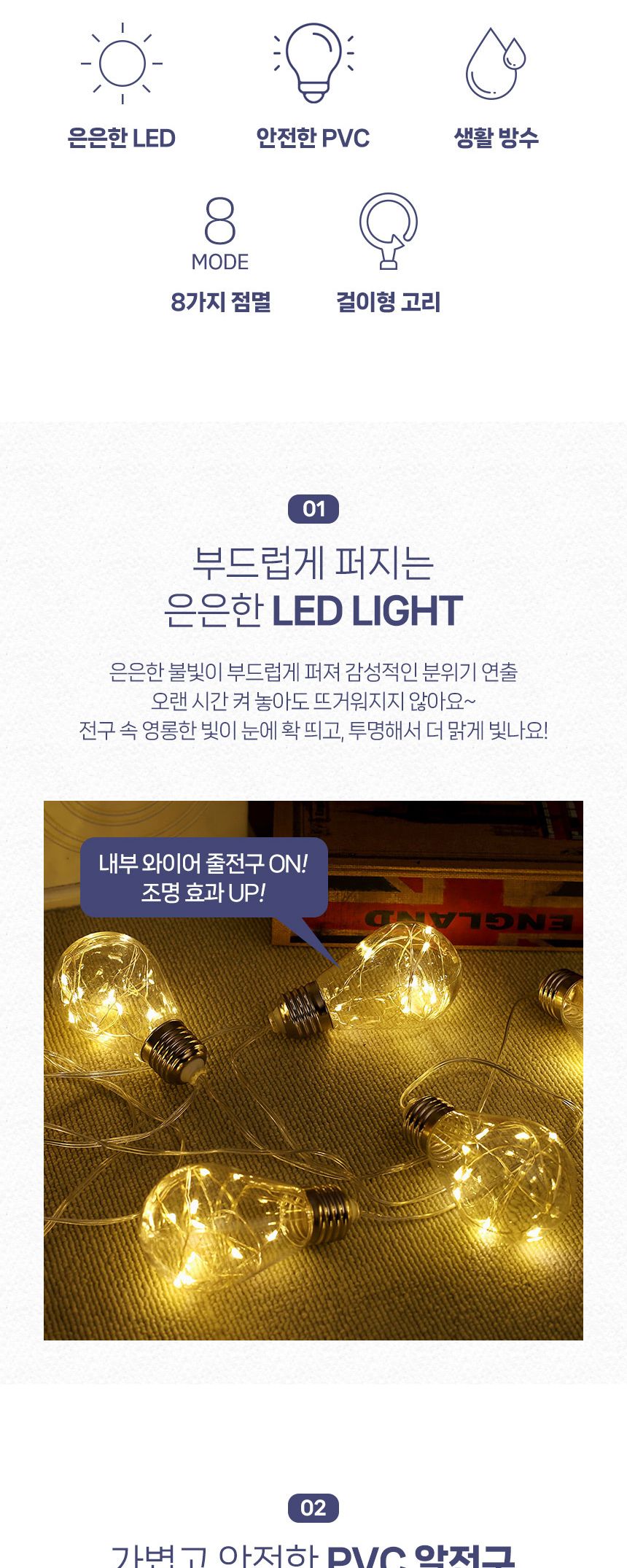 은하수 LED 투명선 10구 2.7m 래트로 알전구 전구 알전구 알전구장식 전구조명 트리장식 감성캠핑 캠핑전구 성탄트리 조명 LED전구 트리장식 크리스마스용품 크리스마스트리 크리스마스장식 라인조명