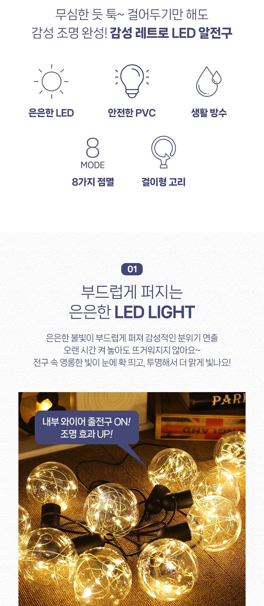 은하수 LED 검정선 10구 4.5m 래트로 왕 알전구 전구 알전구 알전구장식 전구조명 트리장식 감성캠핑 캠핑전구 성탄트리 조명 LED전구 트리장식 크리스마스용품 크리스마스트리 크리스마스장식 라인조명