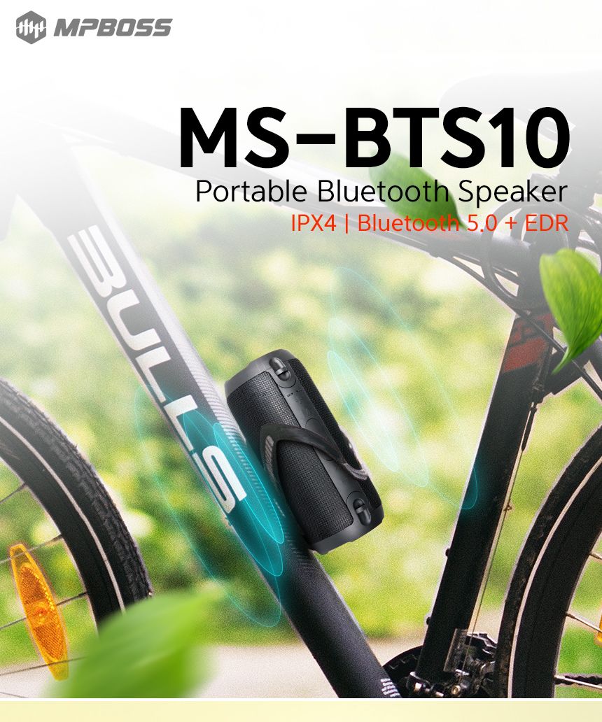 엠피보스 블루투스스피커 MS-BTS10 음악 USB 방수/스피커/소형스피커/미니스피커/블루투스/여행스피커/레져