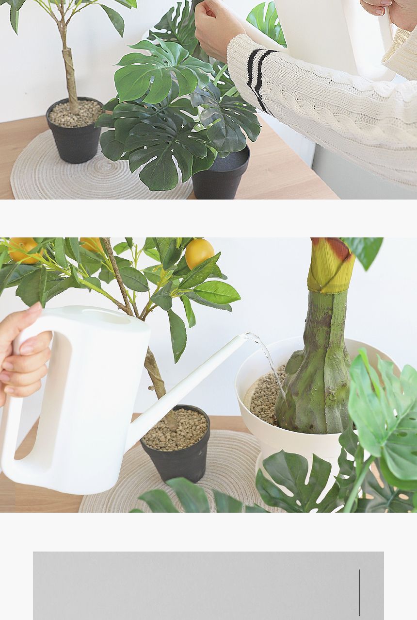 가드닝 가정용 다육이 베란다 화분 모던물뿌리개 1.2L