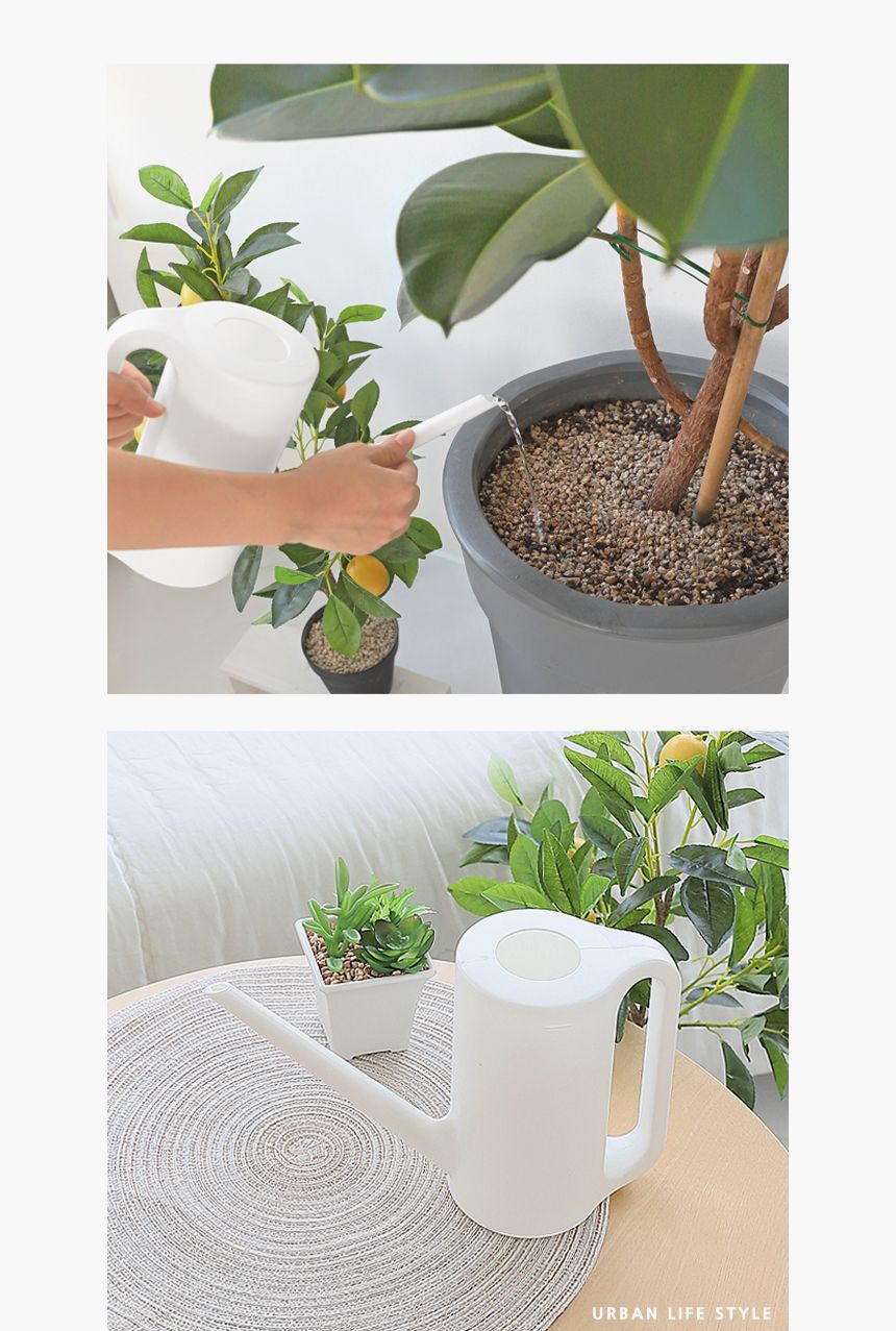 가드닝 가정용 다육이 베란다 화분 모던물뿌리개 1.2L