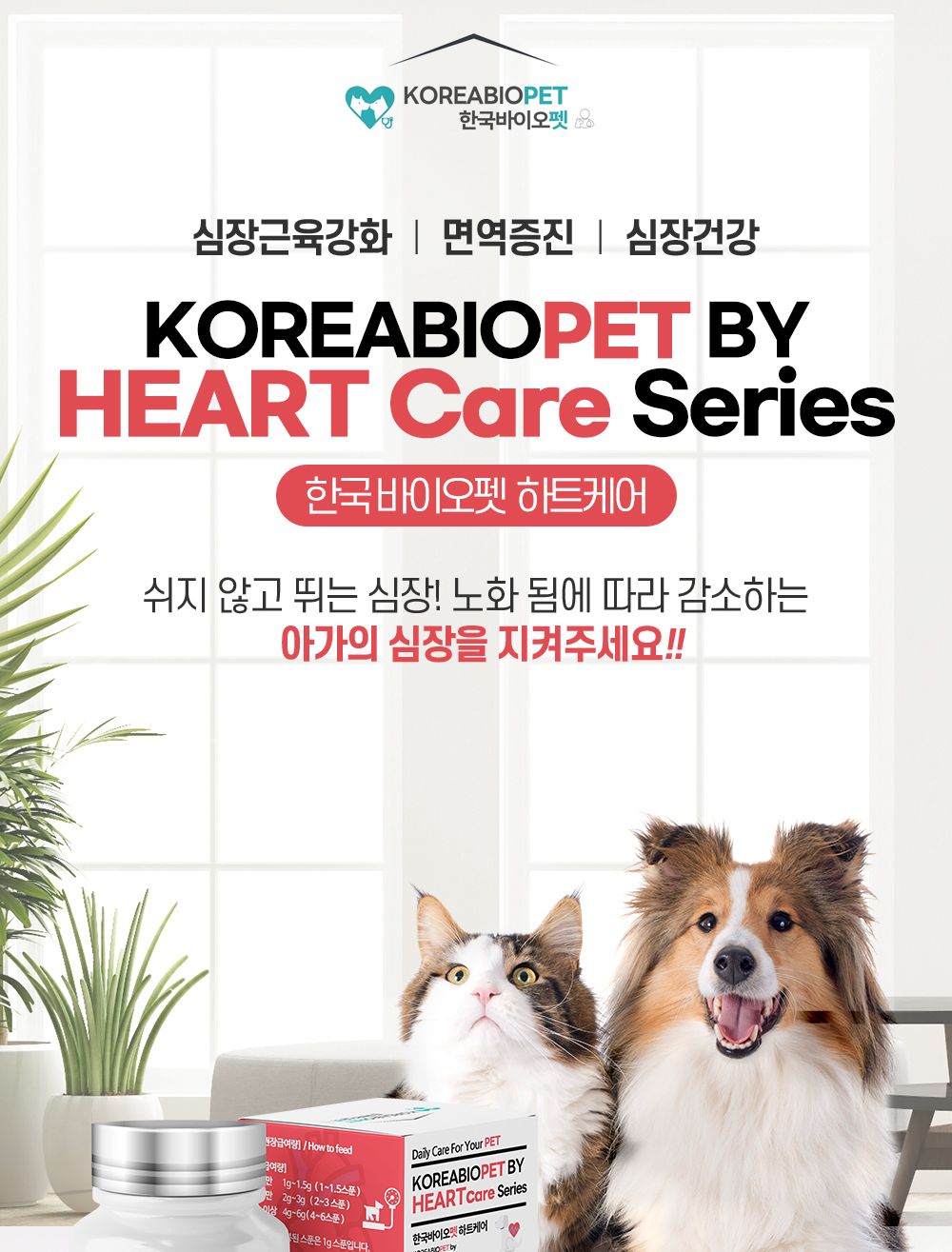 한국바이오펫 하트케어 강아지 고양이 심장면역영양제/심장영양제/면역영양제/아지영양제/반려견영양제/강
