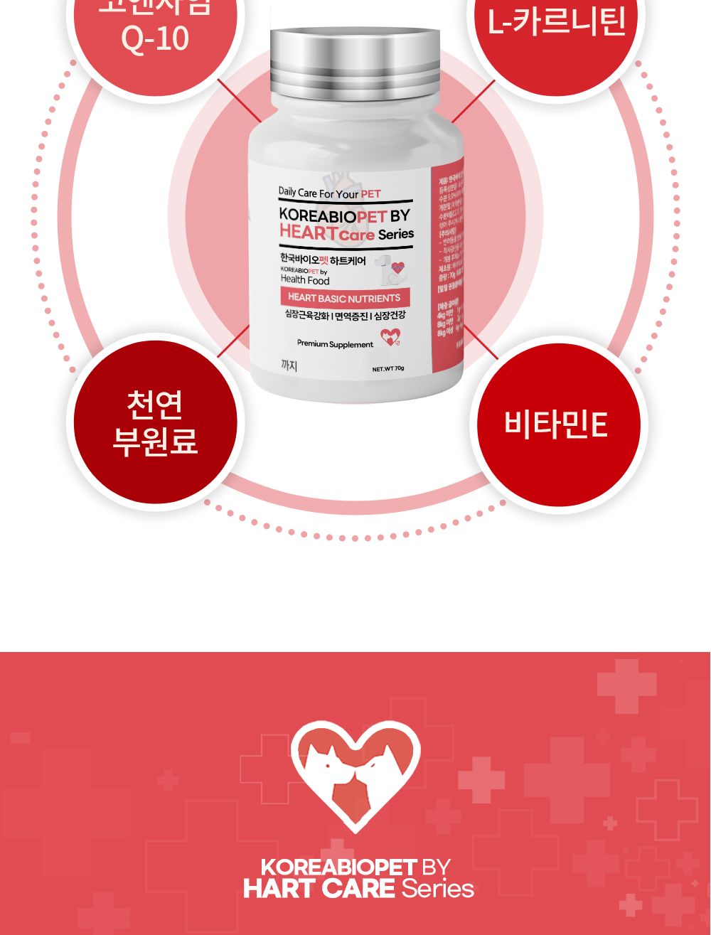 한국바이오펫 하트케어 강아지 고양이 심장면역영양제/심장영양제/면역영양제/아지영양제/반려견영양제/강