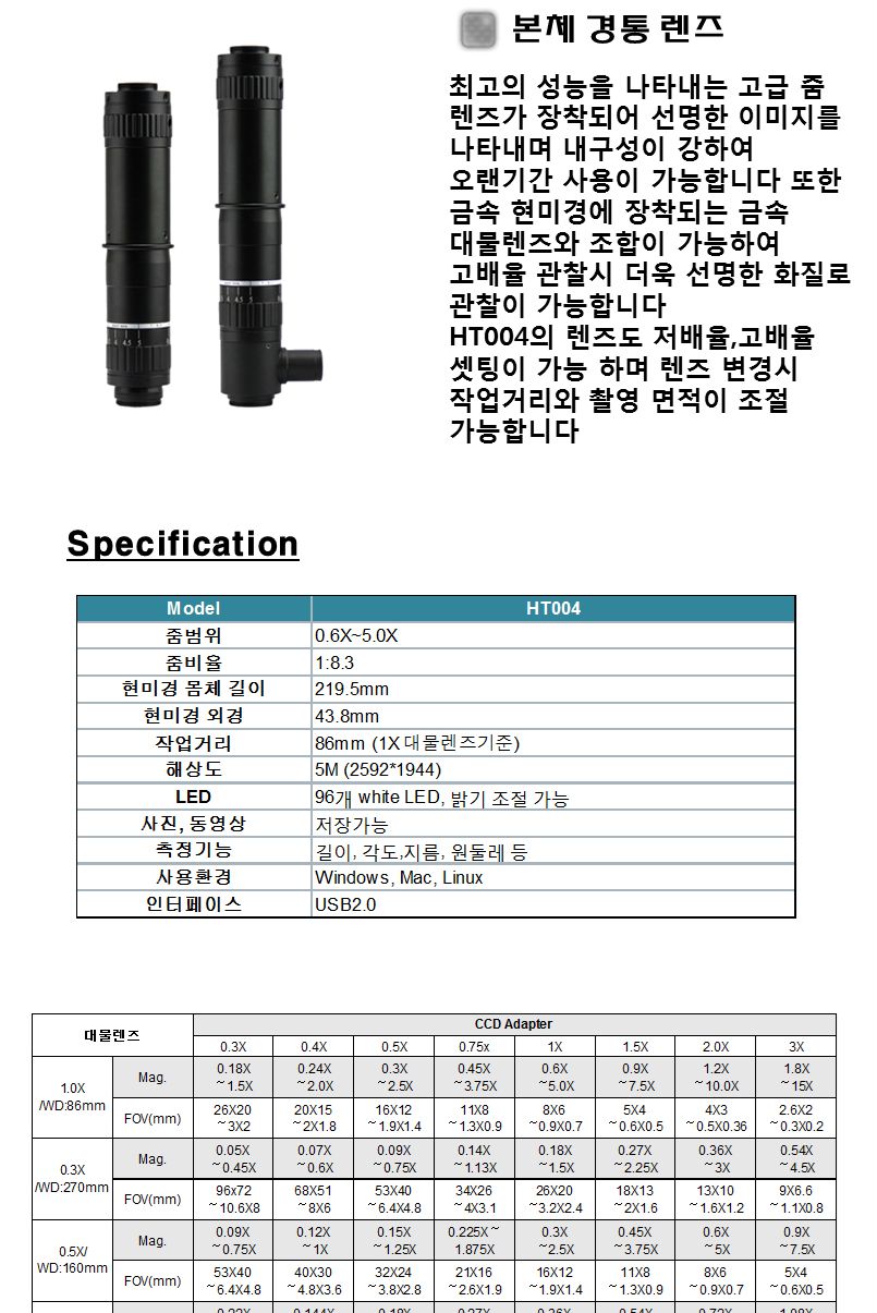 HT004 현미경 영상현미경 측정 저장 2000배 가스월드/현미경/휴대용현미경/USB현미경/휴대용현미경/디지털