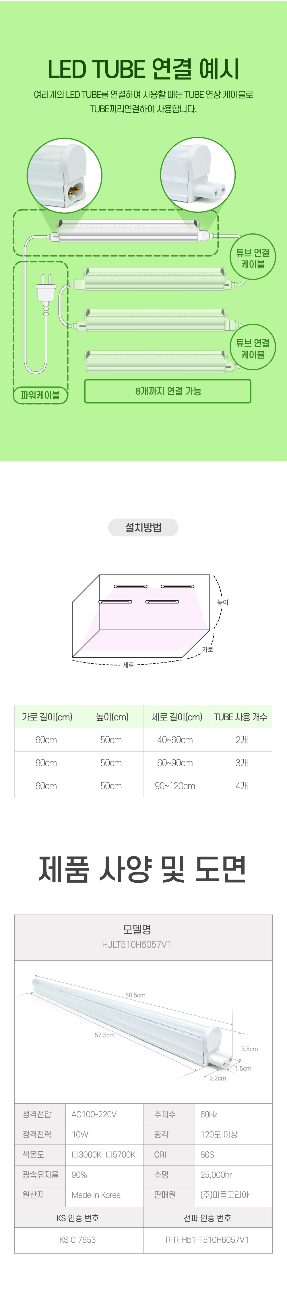 국내산 LED 식물 재배등 4개 풀세트 실내용 인공조명/베란다/화분/화초/식물성장등/식물등/식물/생장/성장/