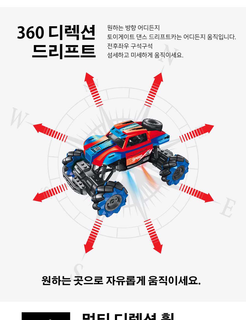 오프로드 엑스트림 레드블루 신개념 RC 무선카/RC카/모형카/모형자동차/오프로드카/무선오프로드카/어린이