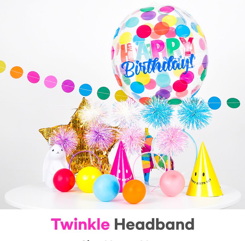 트윙클방울머리띠(블루) 생일 축하 파티 행사 기념일