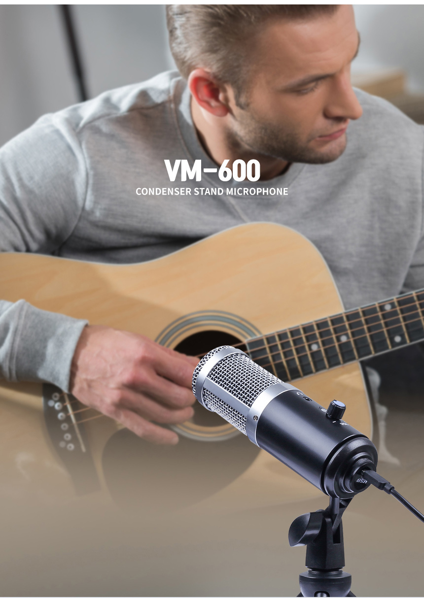 USB지향성 유튜브 방송용 마이크 개인방송장비 VM600/방송장비/개인방송장비/유투브장비/마이크/방송용마이