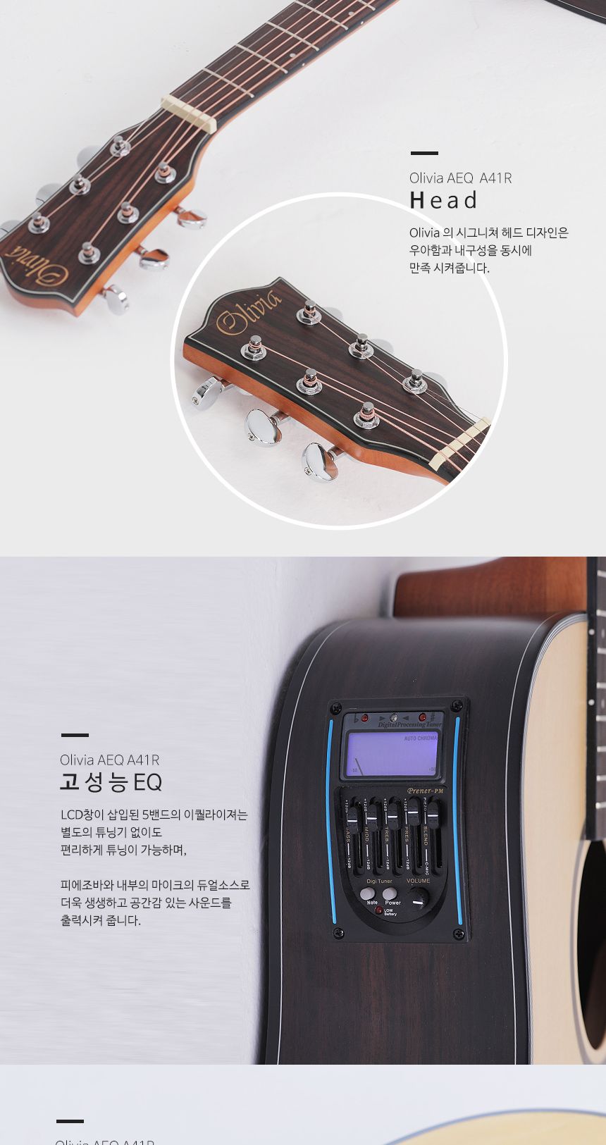 Olivia aeq A41R Rosewood 드래드넛 어쿠스틱 기타/기타/통기타/고급기타/어쿠스틱/어쿠스틱기타/클래식기