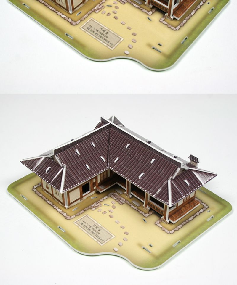 3D 입체퍼즐 - 한국의 전통가옥 기와집/입체퍼즐/3D퍼즐/취미퍼즐/수집용퍼즐/목재퍼즐/건축물퍼즐/건축물3