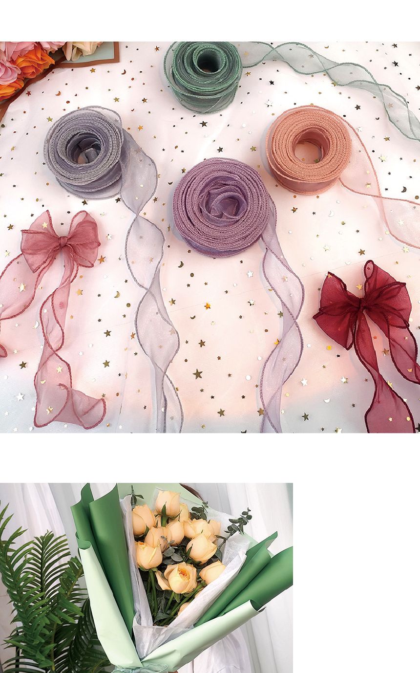 (이거찜) 쉬폰 실루엣 리본 선물포장 리본 9color/리본/쉬폰리본/쉬폰끈/포장리본/미니리본/미니포장리본/