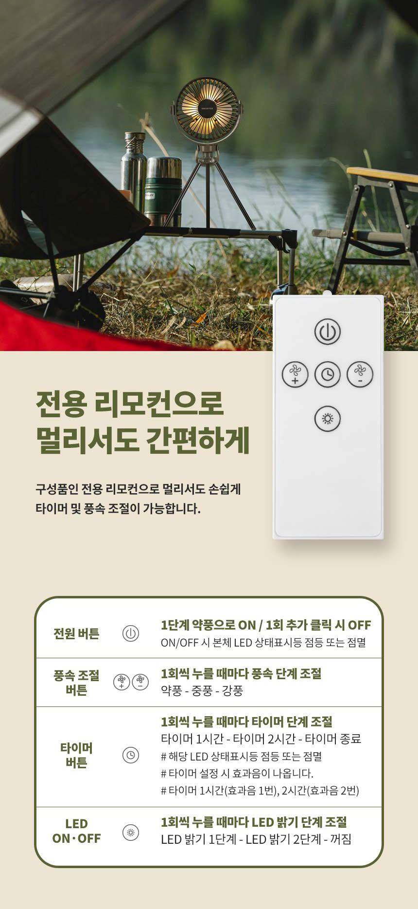 스마텍 캠핑용 무선 무소음책상용선풍기 ST-CF100/앤틱선풍기/디자인선풍기/감성캠핑/캠핑용선풍기/캠핑선