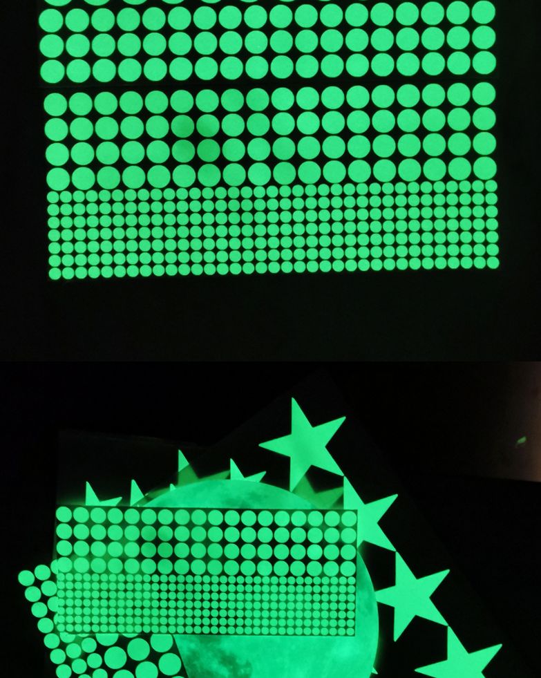 아이방 침실 인테리어 소형 지구 야광 포인트 스티커/우주스티커/야광별/형광별/데코스티커/꾸미기스티커/