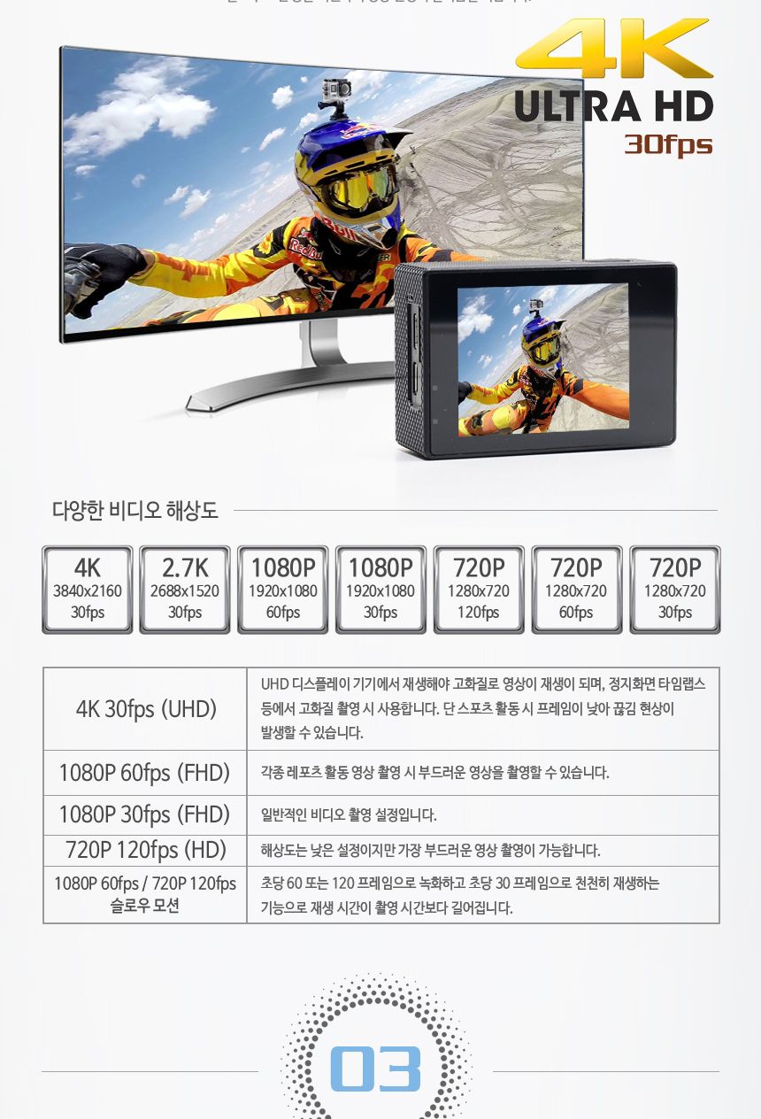 G GOON GPRO-4000 실버 액션캠 4K 방수카메라/캠/액션캠/액션카메라/액션방수캠/방수카메라/방수캠/레포츠