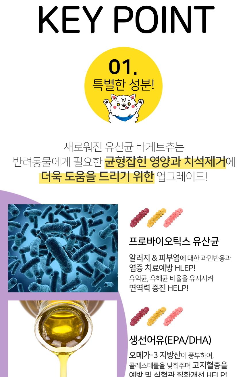 유산균 바게트츄 블루베리 6개입 반려견 영양 간식/껌/애견껌/애견용껌/치석제거껌/강아지치석껌/애견치석