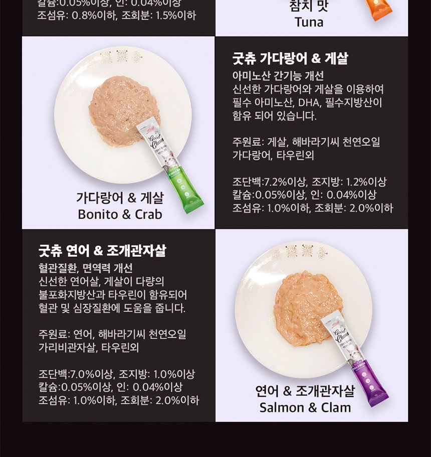 반려묘 고양이간식 휴대용 대용량 츄르 믹스15g(30P)