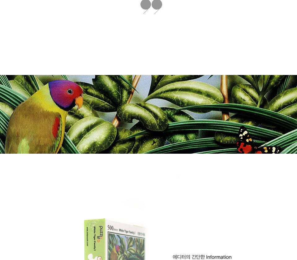 500피스 밀림의 백호가족 직소퍼즐 액자세트/그림맞추기/그림퍼즐/퍼즐놀이/직소퍼즐/퍼즐/조각퍼즐/취미퍼