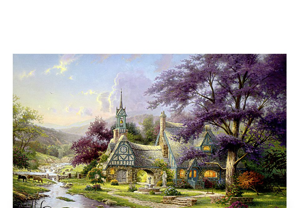 1000조각 직소퍼즐 - 시계탑 별장 앤틱실버 액자세트/1000피스퍼즐/취미퍼즐/퍼즐놀이/그림퍼즐/그림맞추기