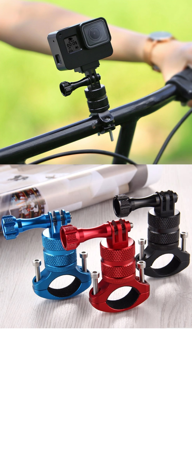 GOPRO9 악세서리 자전거 바이크 핸들 거치대 마운트/자전거캠거치대/바이크캠거치대/액션캠거치대/액션캠용