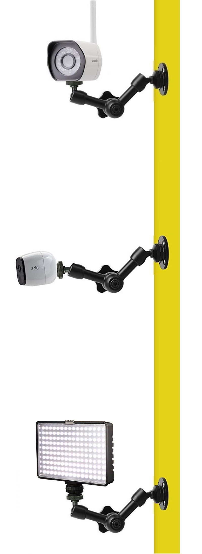 고프로9 호환 액션캠 벽걸이 브라켓 매직암 마운트/벽부착마운트/캠벽마운트/액션캠벽걸이/캠부착부품/캠부