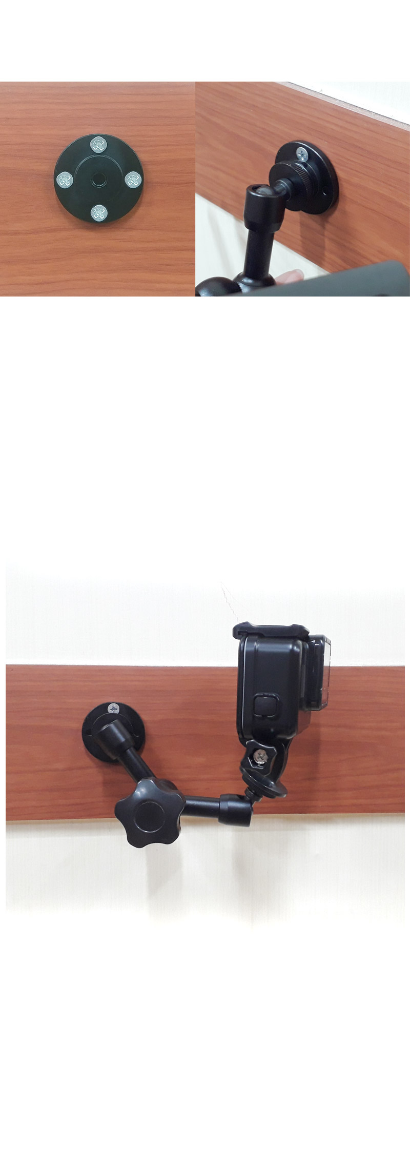 고프로9 호환 액션캠 벽걸이 브라켓 매직암 마운트/벽부착마운트/캠벽마운트/액션캠벽걸이/캠부착부품/캠부