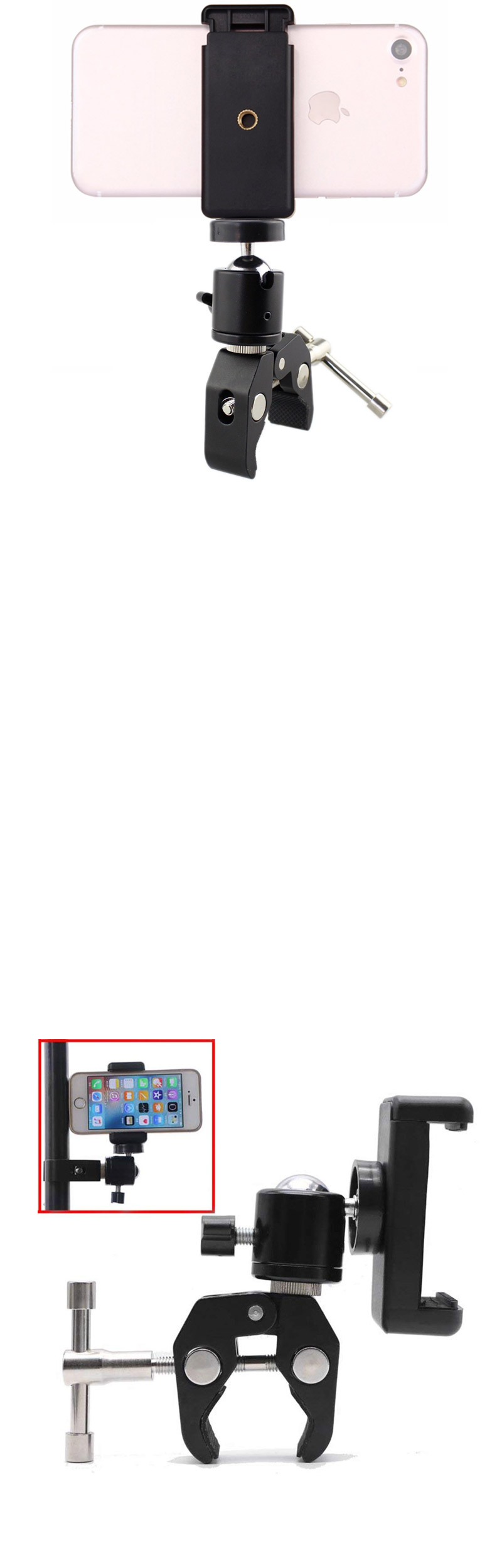 고프로9 호환 슈퍼 클램프 볼헤드 마운트 방송 촬영/액션캠부품/카메라부품/액션캠나사/액션캠스크류/액션