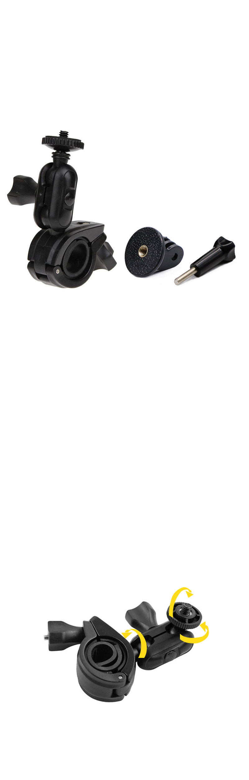 고프로9 호환 핸들 폴 마운트 자전거 액션캠 램 주행/자전거캠거치대/바이크캠거치대/액션캠거치대/액션캠