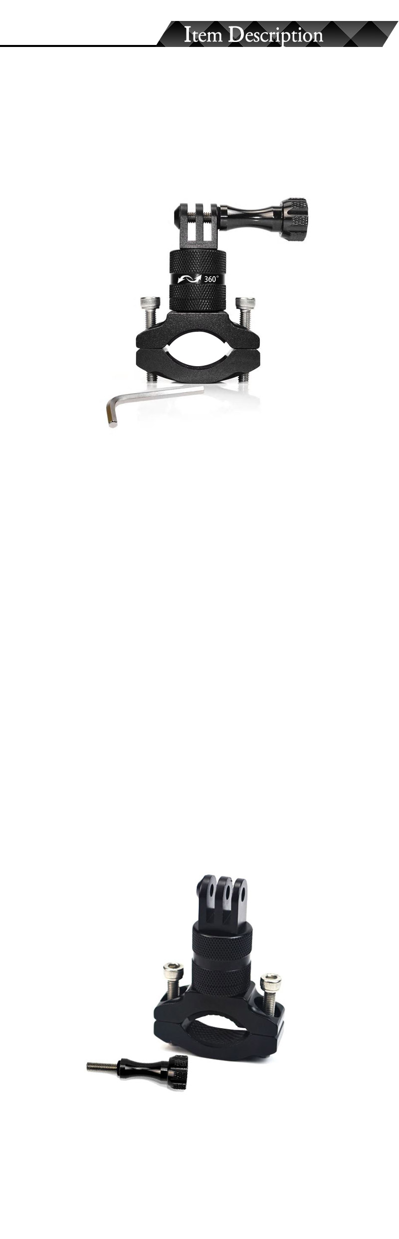 고프로9 악세서리 자전거 바이크 핸들 거치대 마운트/자전거캠거치대/바이크캠거치대/액션캠거치대/액션캠