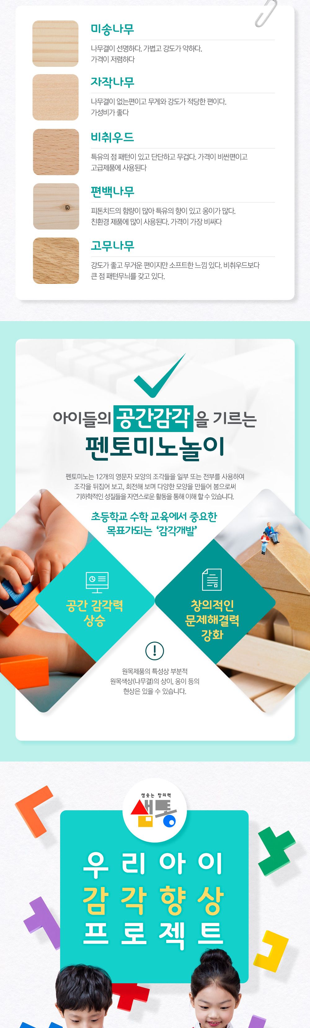 샘통 펜토미노(원목케이스)창의력 입체퍼즐 도형퍼즐