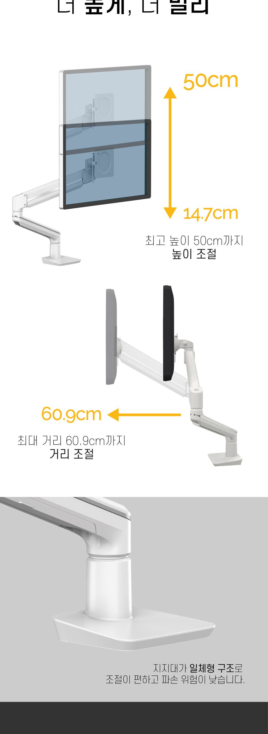 펠로우즈 탈로 싱글 모니터암 (86146)/싱글모니터암/듀얼모니터암/모니터거치대/싱글모니터거치대/모니터거