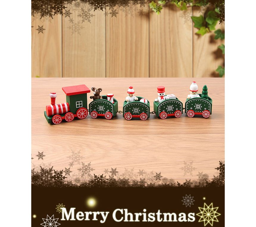 인테리어 미니어쳐 원목 기차크리스마스 장식소품/데코인형/트리인형/크리스마스인형/성탄절장식/크리스마