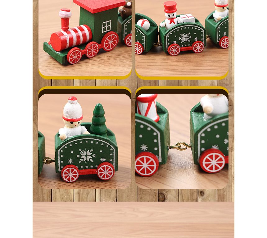 인테리어 미니어쳐 원목 기차크리스마스 장식소품/데코인형/트리인형/크리스마스인형/성탄절장식/크리스마