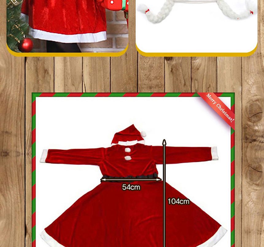 형 원피스 산타복세트 산타복장 산타의상/산타모자/산타복장/산타복/변장/산타용자루/산타의상/산타변장의