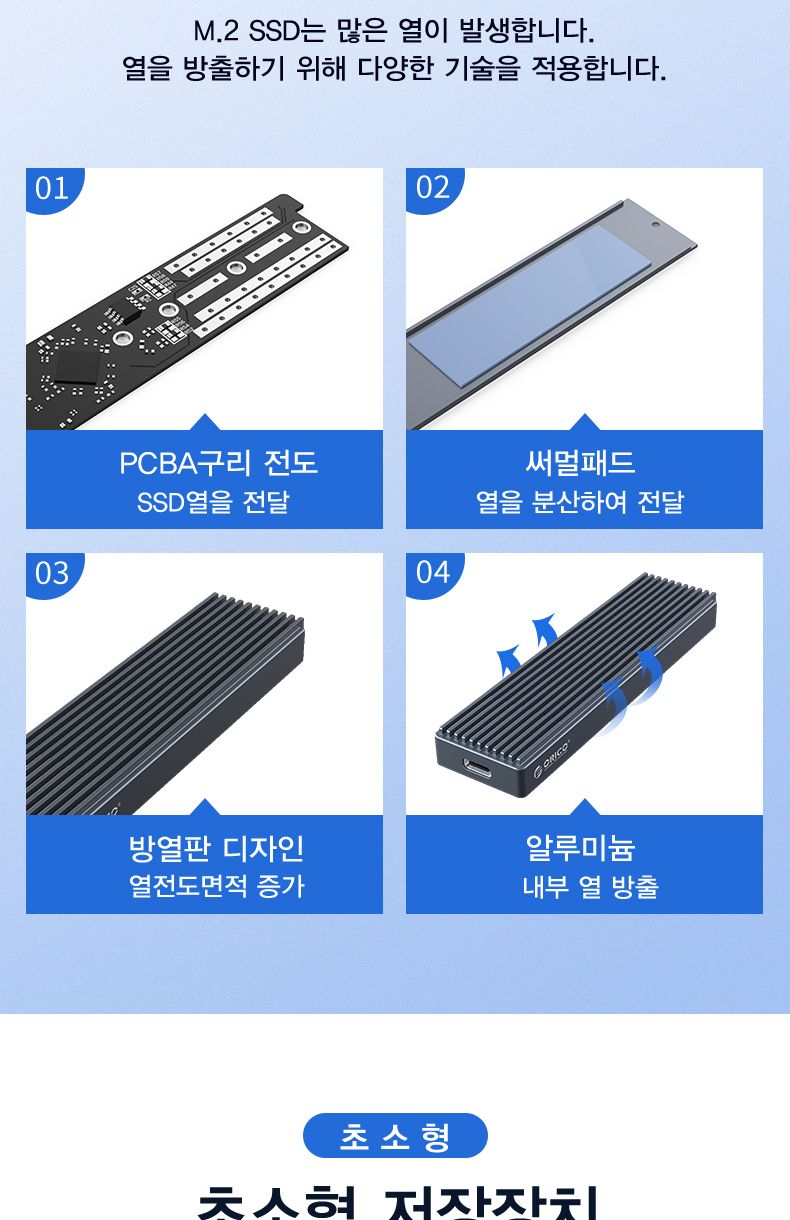 오리코 M2PJM-C3 M.2 SATA NVMe SSD 외장SSD케이스/하드케이스/외장하드/외장케이스/하드용케이스/외장하드