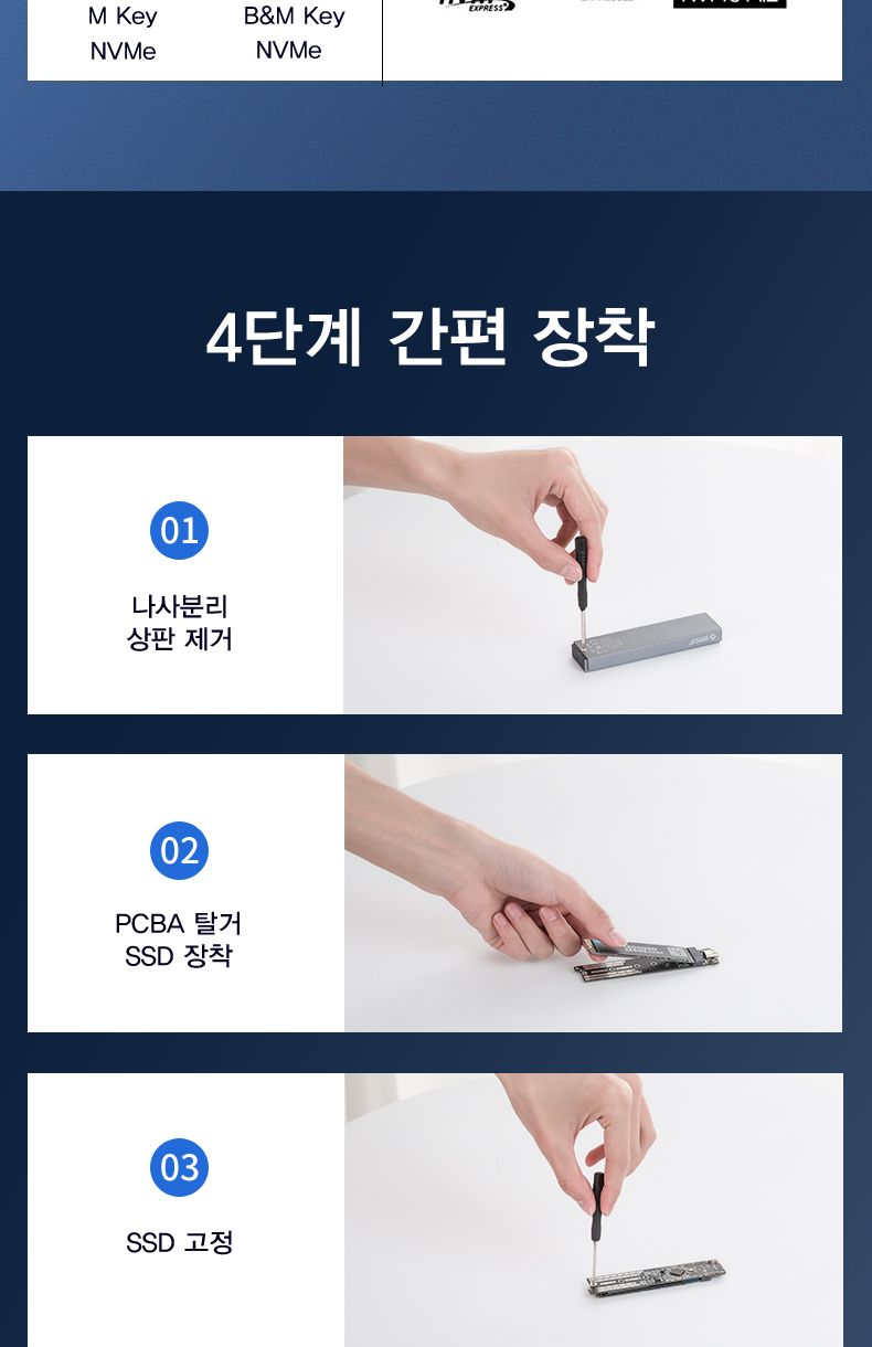 오리코 M2PJM-C3 M.2 SATA NVMe SSD 외장SSD케이스/하드케이스/외장하드/외장케이스/하드용케이스/외장하드