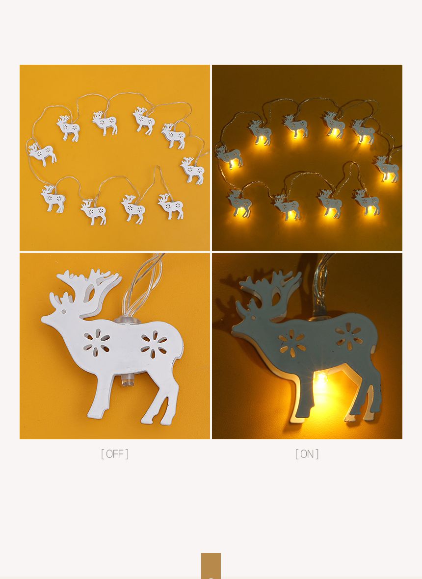 비타리토 LED 루돌프 10구 USB 줄전구 카페 트리장식/트리조명/별조명/가랜드조명/크리스마스장식/스트링라