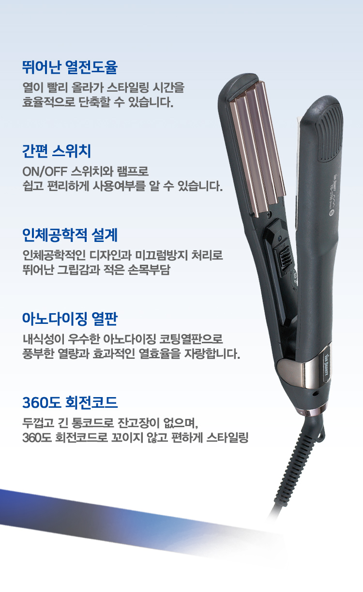 전문가용 나이아가라 스타일링기 YB-2700/고데기/헤어고데기/머리고데기/물결고데기/스타일링고데기/뷰티소