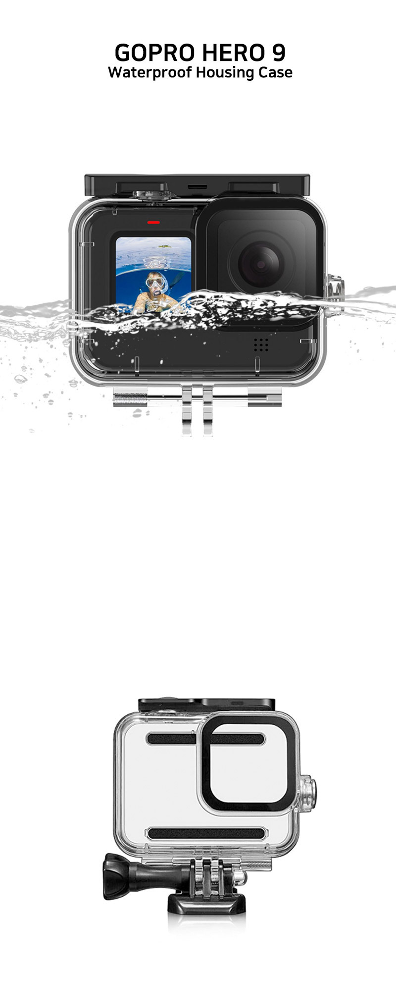 고프로9 방수케이스 호환용 GOPRO9 방수 하우징 보호/캠다이빙케이스/고프로방수커버/고프로방수케이스/방
