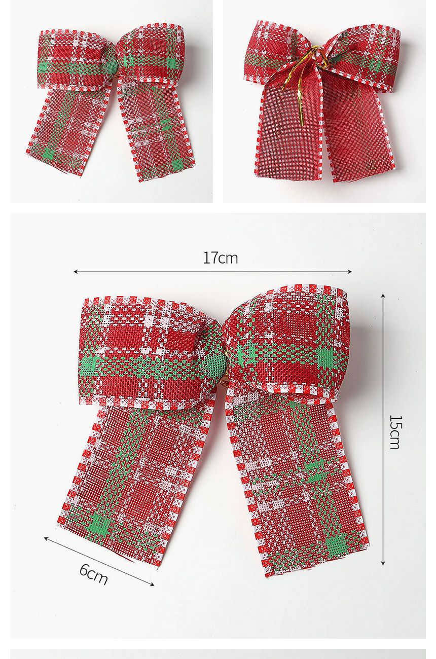 비타리토 크리스마스 체크 리본 10p세트/트리장식/리본장식/크리스마스트리리본/리본오너먼트/트리오너먼트