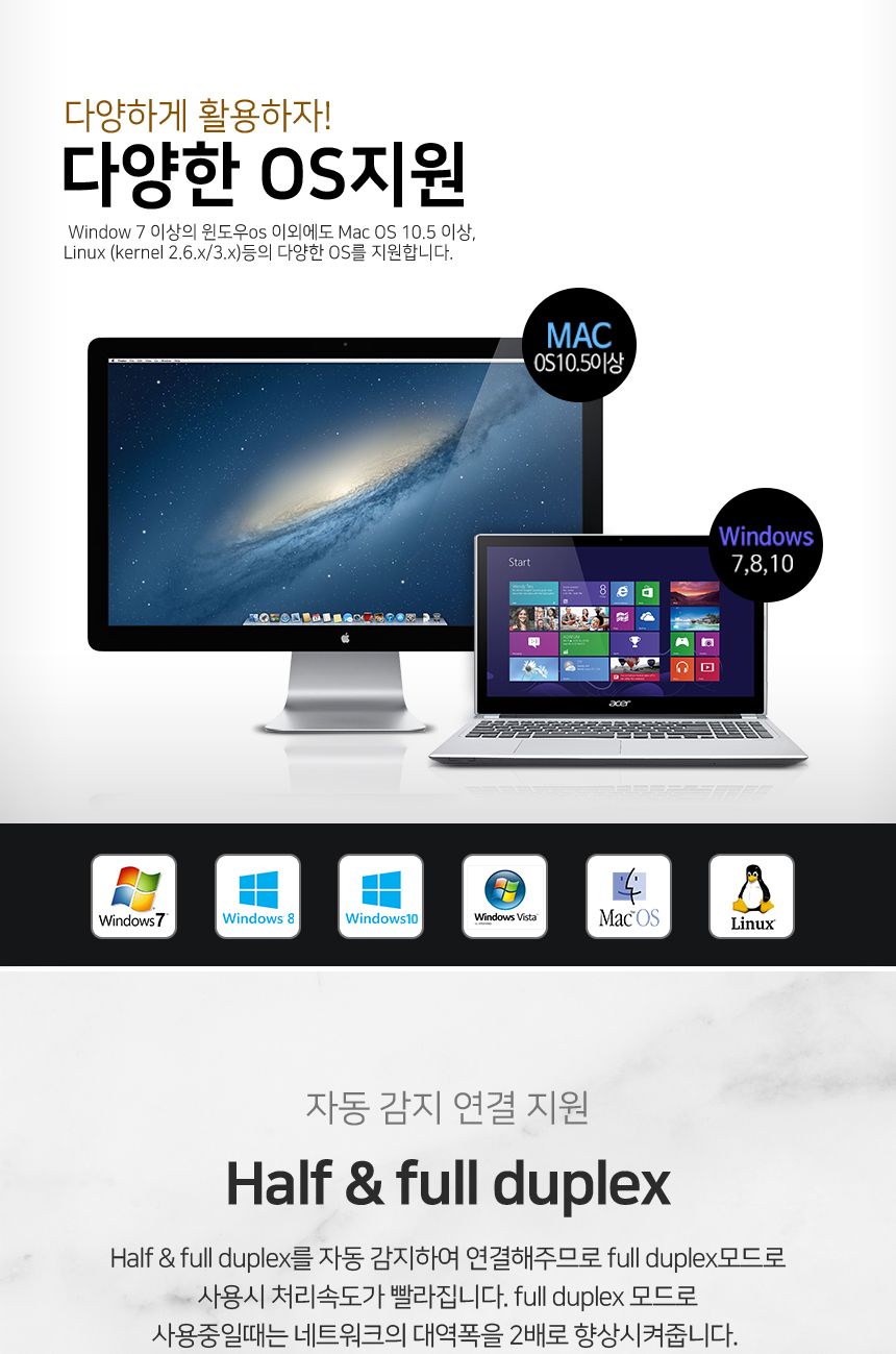 CLAN-1000HC A타입+C타입겸용 기가유선랜카드+3포트/랜카드/네트워크주변기기/네트워크/네트워크용품/유선