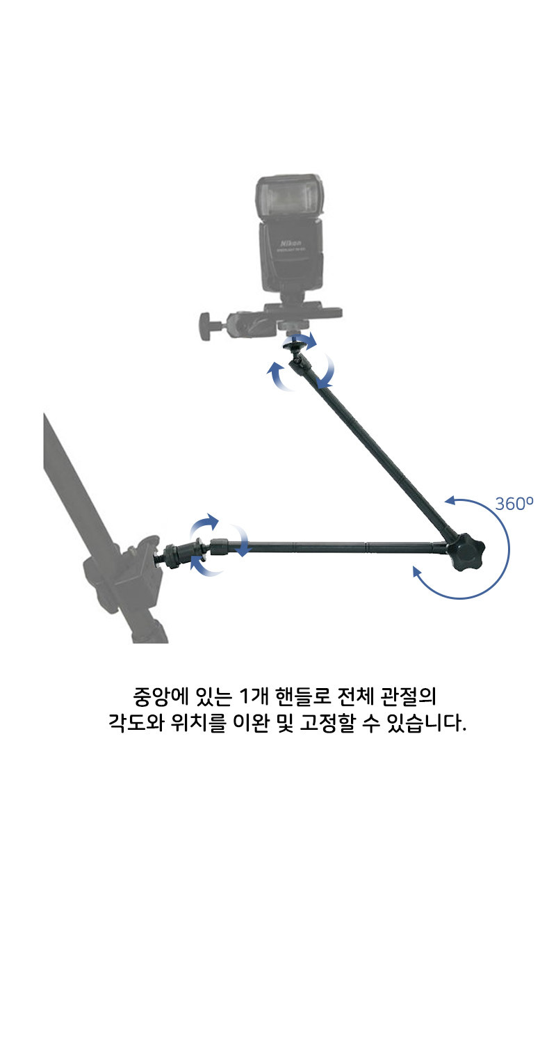 롱 매직암 핫슈 액션캠 카메라 마이크 조명 LED/마운트/카메라마운트/카메라암/매직암/디카암/디카거치대/