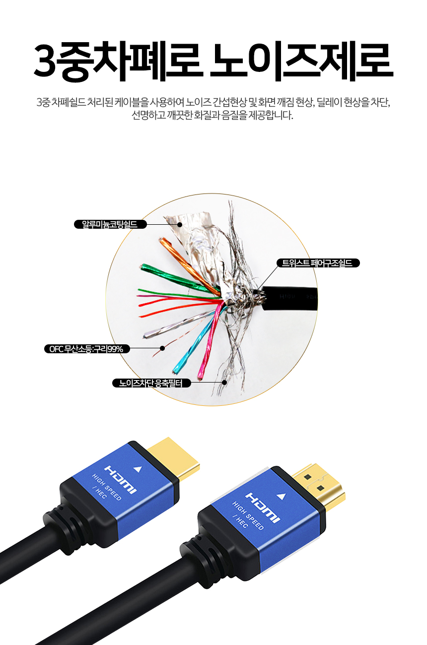 케이베스트 hdmi 2.0 케이블 길이 15.0m/케이블/영상케이블/연상전송선/영상전송케이블/디카연결선/디카연