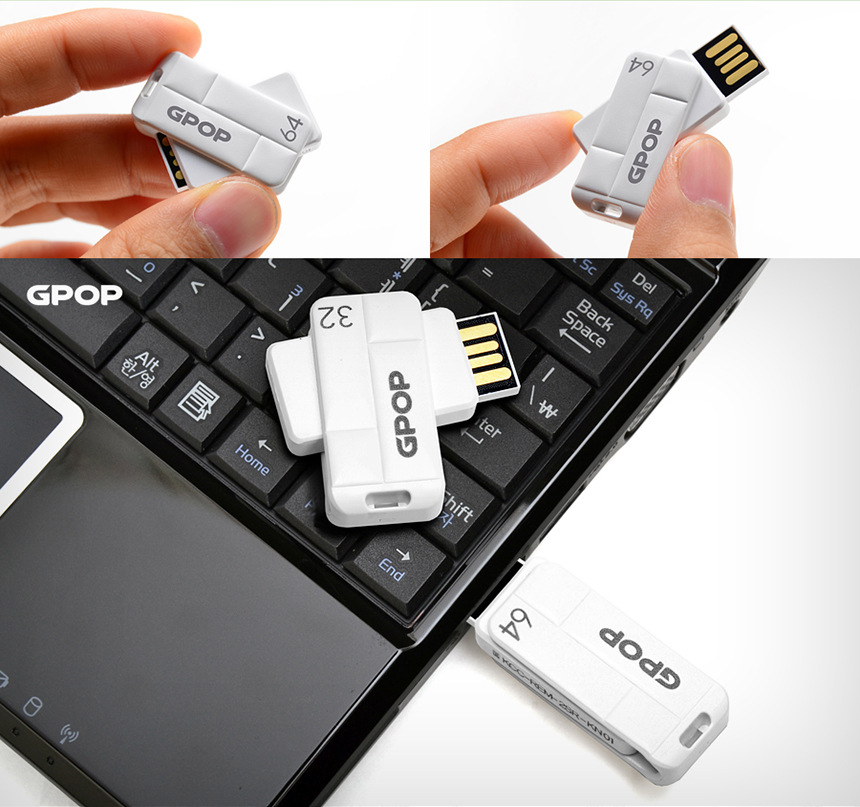 GPOP USB 8GB 화이트/USB/유에스비/USB메모리/USB8GB/이쁜USB/슬림USB/슬림유에스비/유에스비8GB/8기가USB/