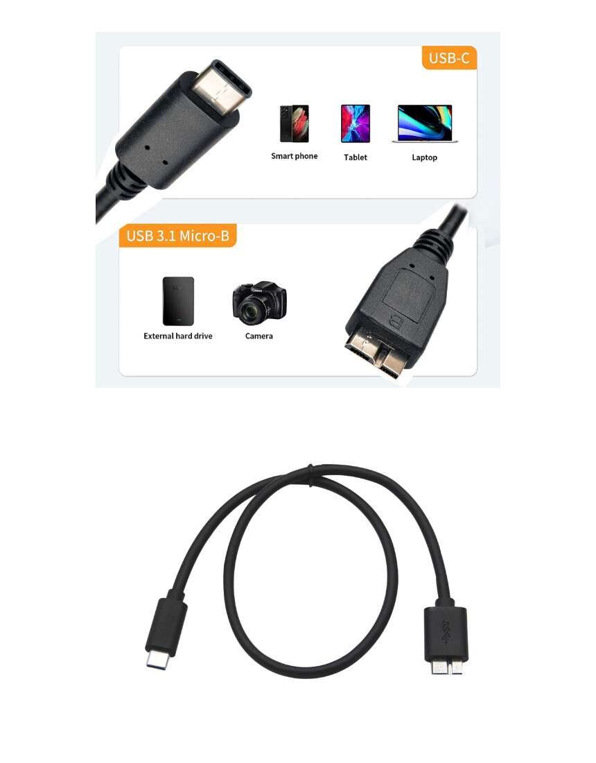 USB C to MICRO B 3.0케이블 C타입 마이크로B 1M/케이블/프린터/프린터선/프린터케이블/USB선/USB케이블/US